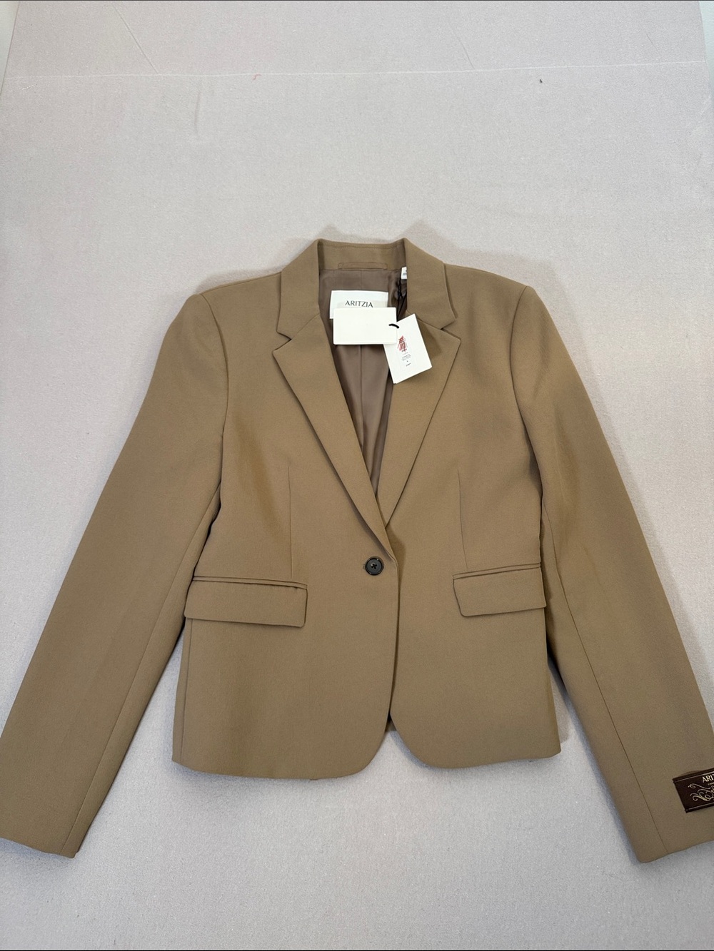 Aritzia "Etiquette" Single-Button Blazer in Folio Brown - Picture 3 of 10